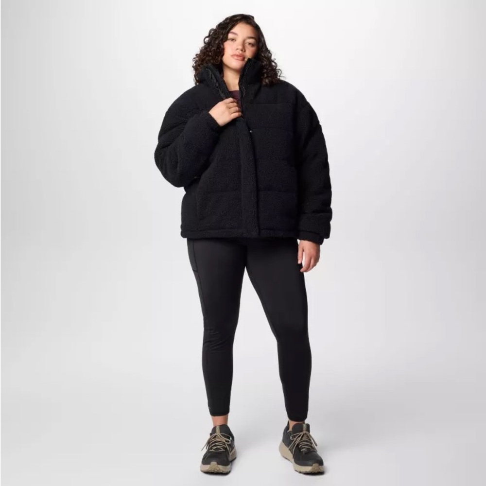 New Women's Columbia Sherpa Ruby Falls Novelty Jacket - Plus Size (2X) Black - Picture 3 of 16